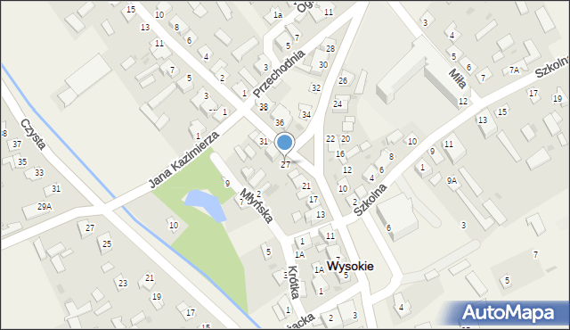 Wysokie, Rynek Jabłonowskich, 27, mapa Wysokie