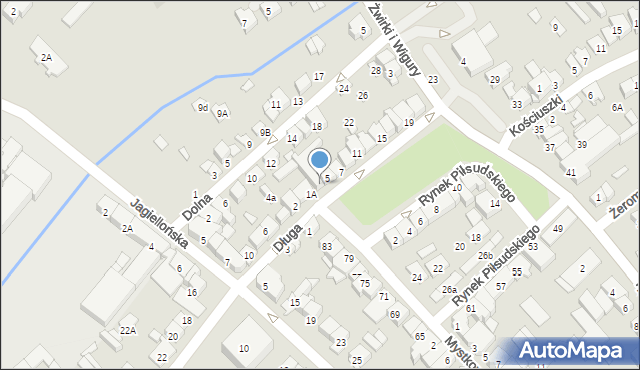 Wysokie Mazowieckie, Rynek Piłsudskiego Józefa, marsz., 3, mapa Wysokie Mazowieckie