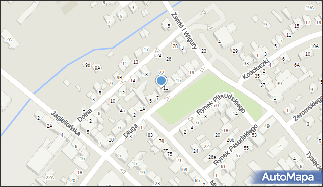 Wysokie Mazowieckie, Rynek Piłsudskiego Józefa, marsz., 9, mapa Wysokie Mazowieckie