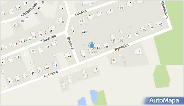 Występ, Rybacka, 51, mapa Występ