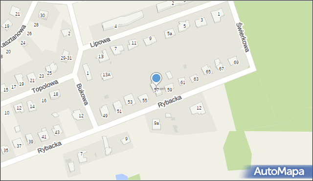 Występ, Rybacka, 57, mapa Występ