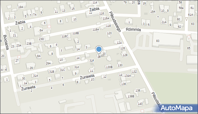 Ząbki, Rybna, 18, mapa Ząbki