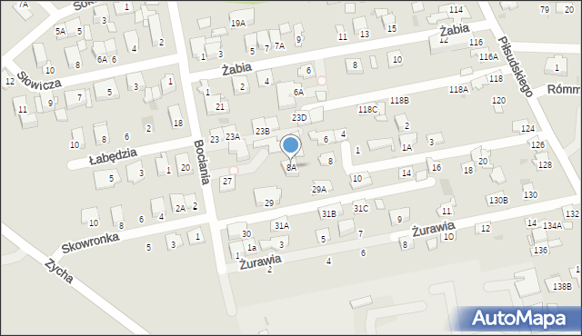 Ząbki, Rybna, 8A, mapa Ząbki