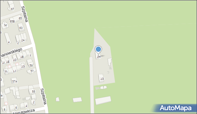 Ząbki, Rychlińskiego Karola, 1H, mapa Ząbki