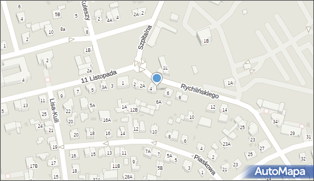 Ząbki, Rychlińskiego Karola, 4A, mapa Ząbki