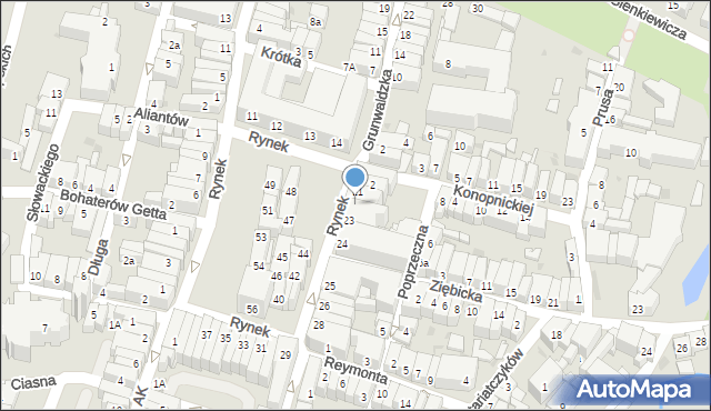 Ząbkowice Śląskie, Rynek, 22, mapa Ząbkowice Śląskie