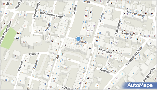 Ząbkowice Śląskie, Rynek, 34, mapa Ząbkowice Śląskie