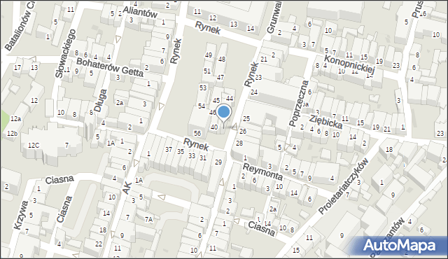 Ząbkowice Śląskie, Rynek, 41, mapa Ząbkowice Śląskie