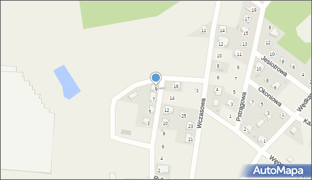 Zaborówiec, Rybacka, 9, mapa Zaborówiec