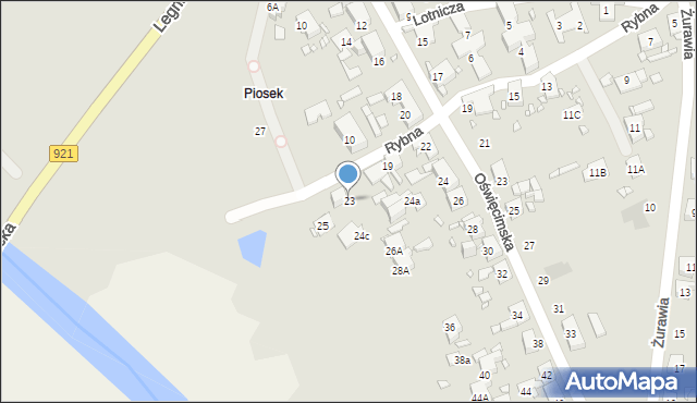 Zabrze, Rybna, 23, mapa Zabrza