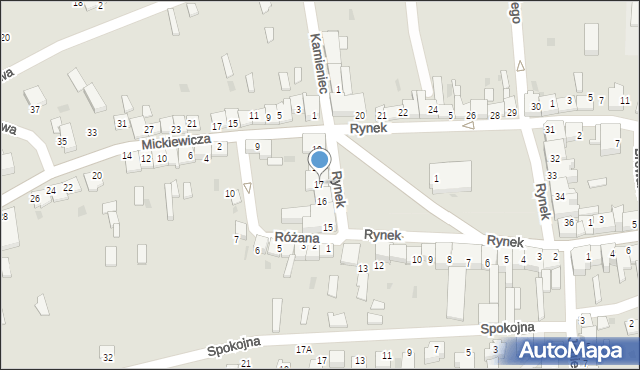 Zakliczyn, Rynek, 17, mapa Zakliczyn
