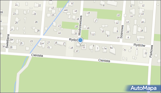 Zalesie Górne, Rydzów, 13, mapa Zalesie Górne