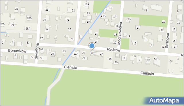 Zalesie Górne, Rydzów, 19, mapa Zalesie Górne