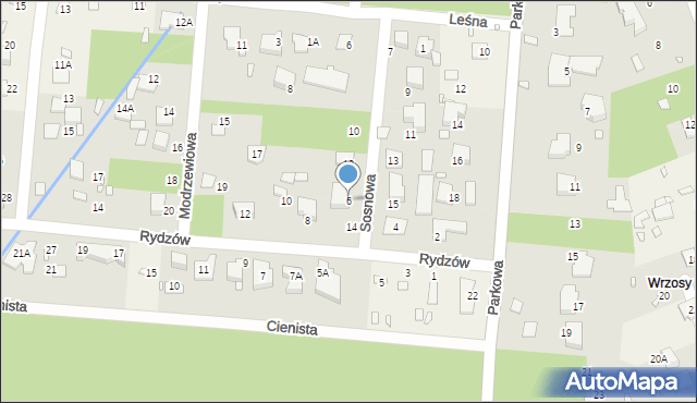 Zalesie Górne, Rydzów, 6, mapa Zalesie Górne