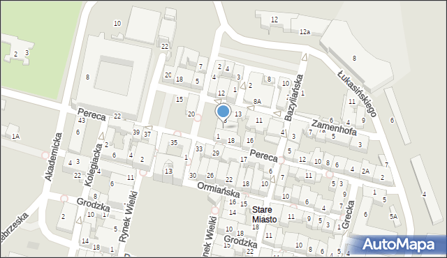 Zamość, Rynek Solny, 2, mapa Zamościa