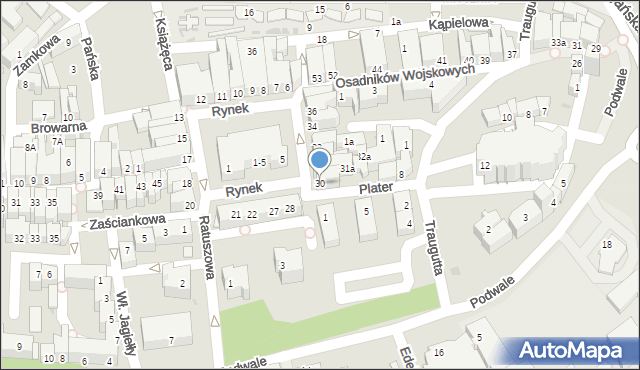 Żary, Rynek, 30, mapa Żary