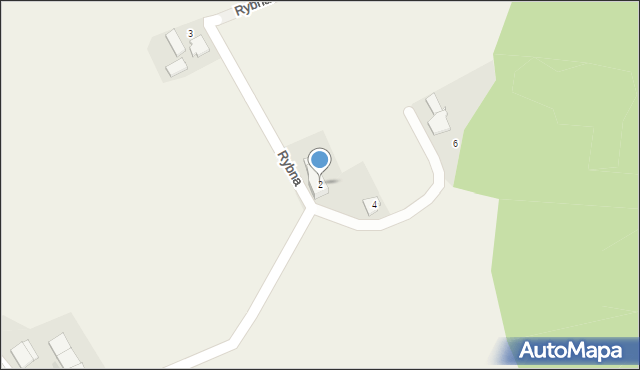 Zarzecze, Rybna, 2, mapa Zarzecze