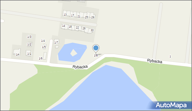 Zaścianki, Rybacka, 1/8, mapa Zaścianki