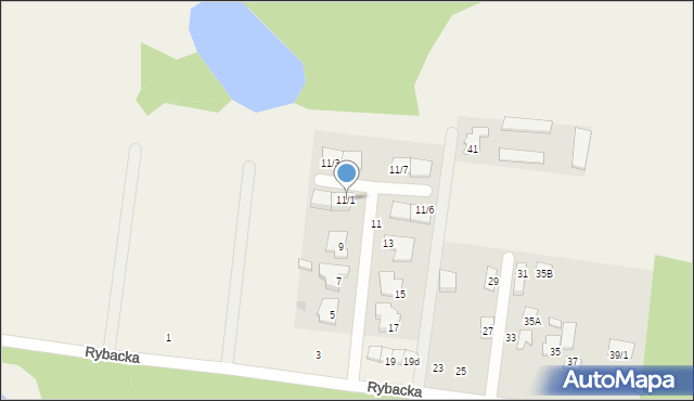 Zaścianki, Rybacka, 11/1, mapa Zaścianki