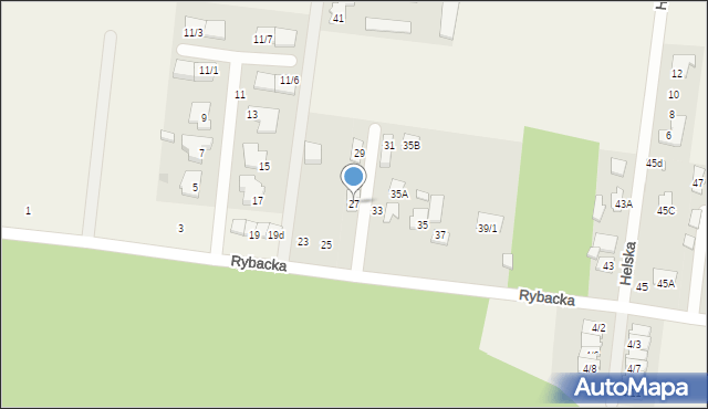 Zaścianki, Rybacka, 27, mapa Zaścianki