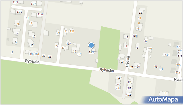 Zaścianki, Rybacka, 39/1, mapa Zaścianki