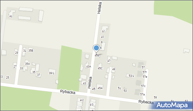 Zaścianki, Rybacka, 45d, mapa Zaścianki