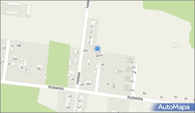 Zaścianki, Rybacka, 47, mapa Zaścianki