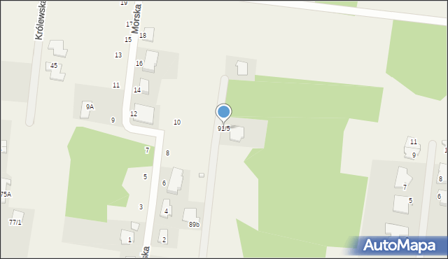 Zaścianki, Rybacka, 91/5, mapa Zaścianki