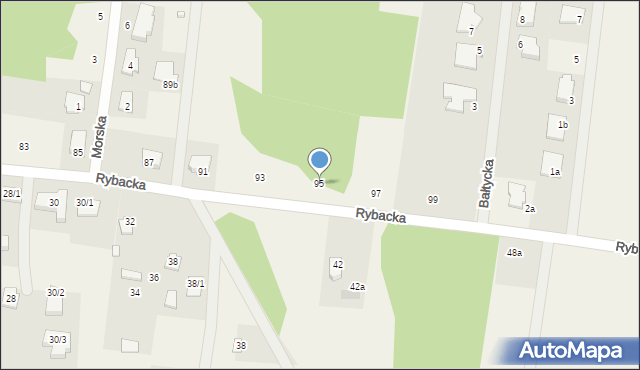 Zaścianki, Rybacka, 95, mapa Zaścianki