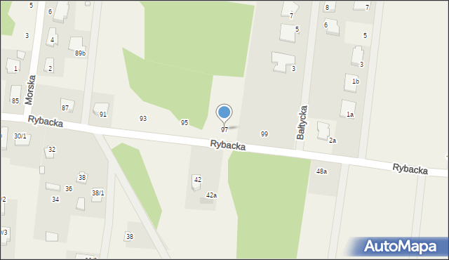 Zaścianki, Rybacka, 97, mapa Zaścianki