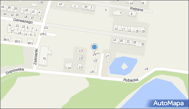 Zaścianki, Rybacka, 1/4, mapa Zaścianki