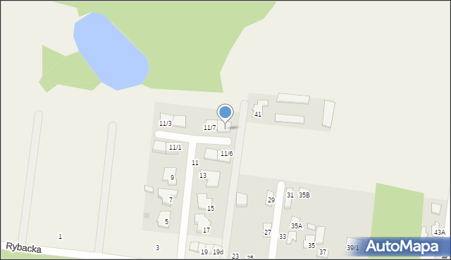 Zaścianki, Rybacka, 11/8, mapa Zaścianki