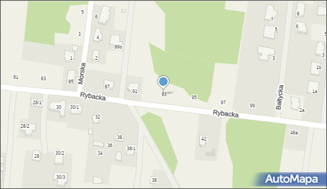 Zaścianki, Rybacka, 93, mapa Zaścianki