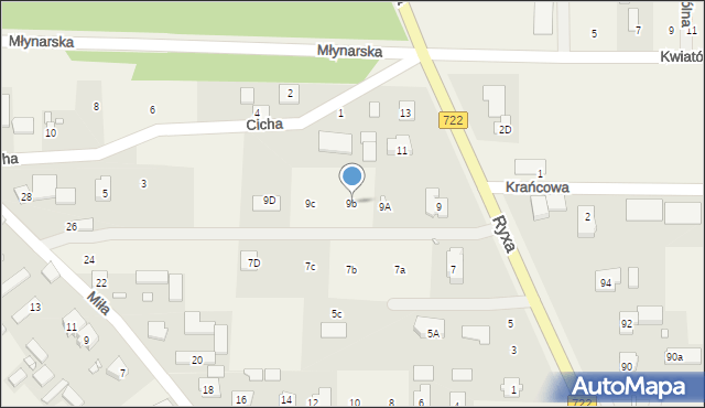 Zawodne, Ryxa Franciszka, 9b, mapa Zawodne