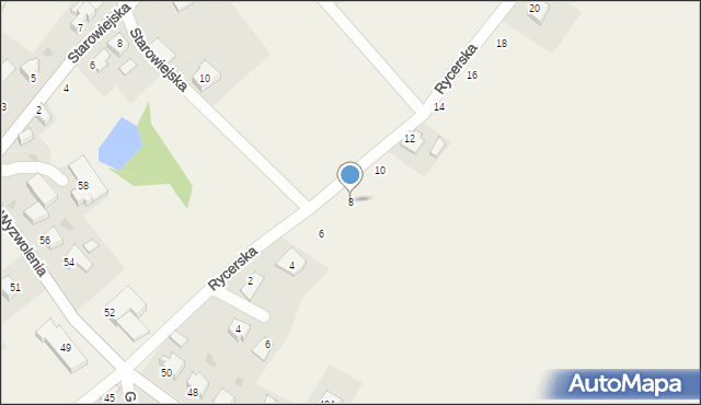 Zbytków, Rycerska, 8, mapa Zbytków