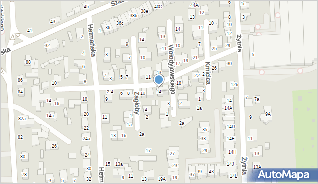 Zduńska Wola, Rycerska, 14, mapa Zduńska Wola