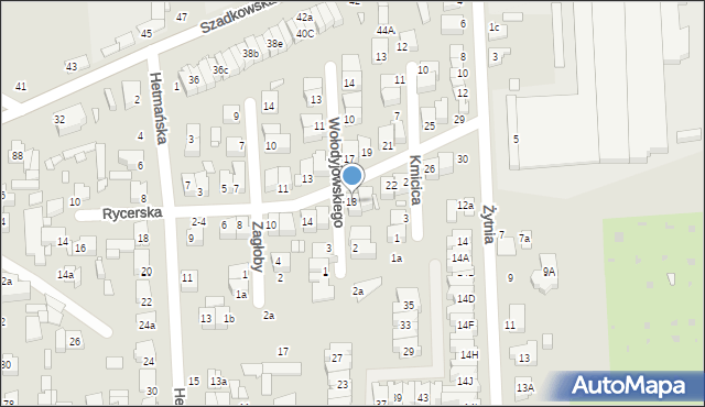 Zduńska Wola, Rycerska, 18, mapa Zduńska Wola