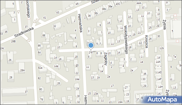 Zduńska Wola, Rycerska, 2-4, mapa Zduńska Wola