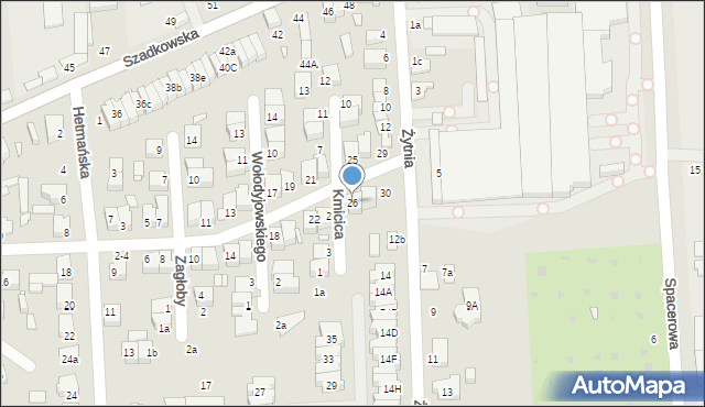 Zduńska Wola, Rycerska, 26, mapa Zduńska Wola