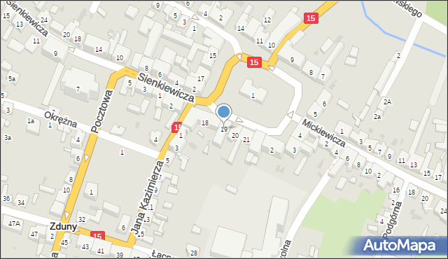 Zduny, Rynek, 19, mapa Zduny