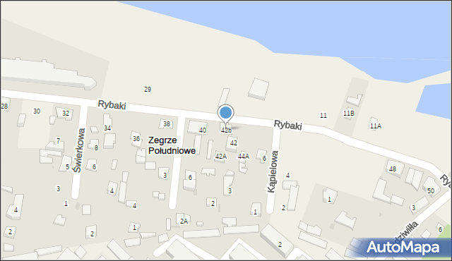 Zegrze Południowe, Rybaki, 67/1, mapa Zegrze Południowe