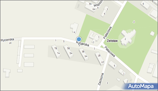 Żelisławki, Rycerska, 3, mapa Żelisławki
