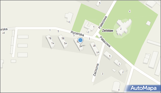 Żelisławki, Rycerska, 3A, mapa Żelisławki