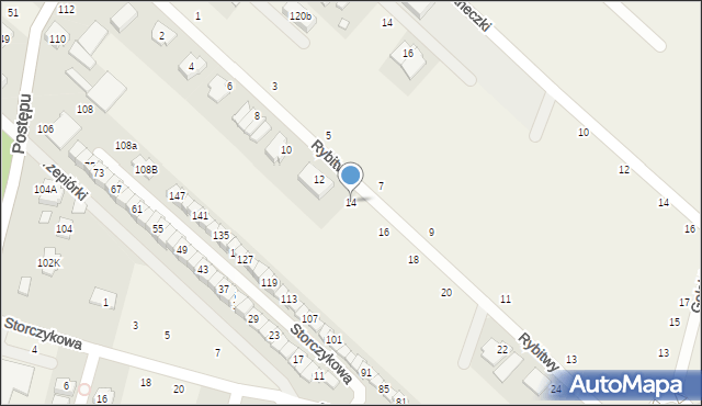 Zgorzała, Rybitwy, 14, mapa Zgorzała