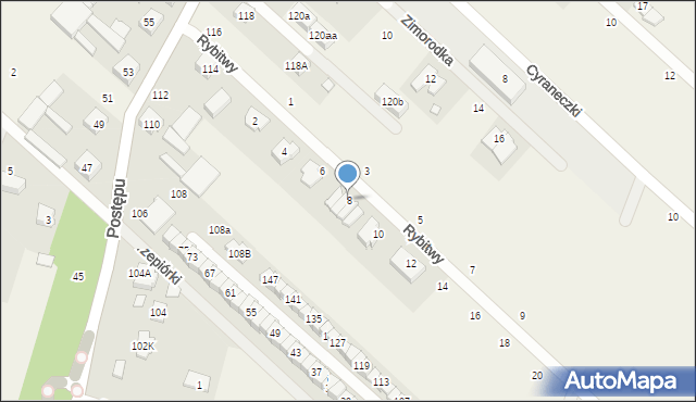 Zgorzała, Rybitwy, 8, mapa Zgorzała