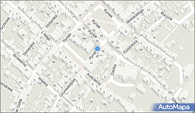 Ziębice, Rynek, 40, mapa Ziębice