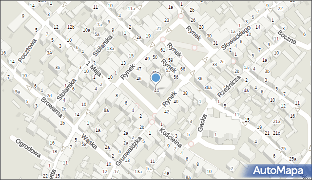 Ziębice, Rynek, 44, mapa Ziębice