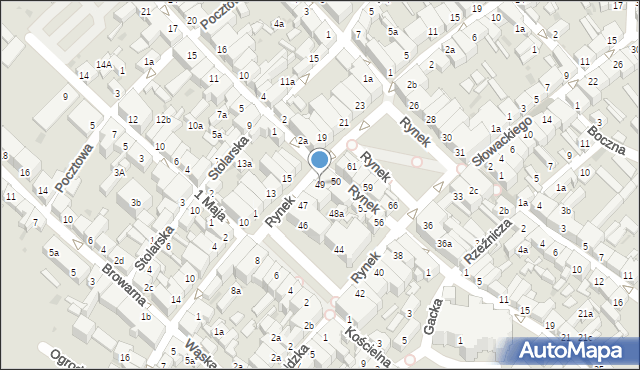 Ziębice, Rynek, 49, mapa Ziębice