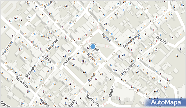 Ziębice, Rynek, 59, mapa Ziębice