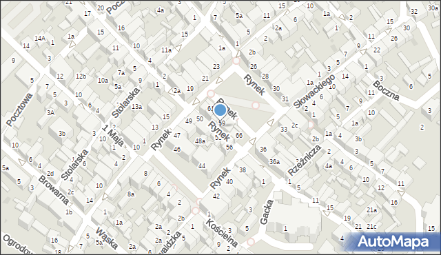 Ziębice, Rynek, 64, mapa Ziębice